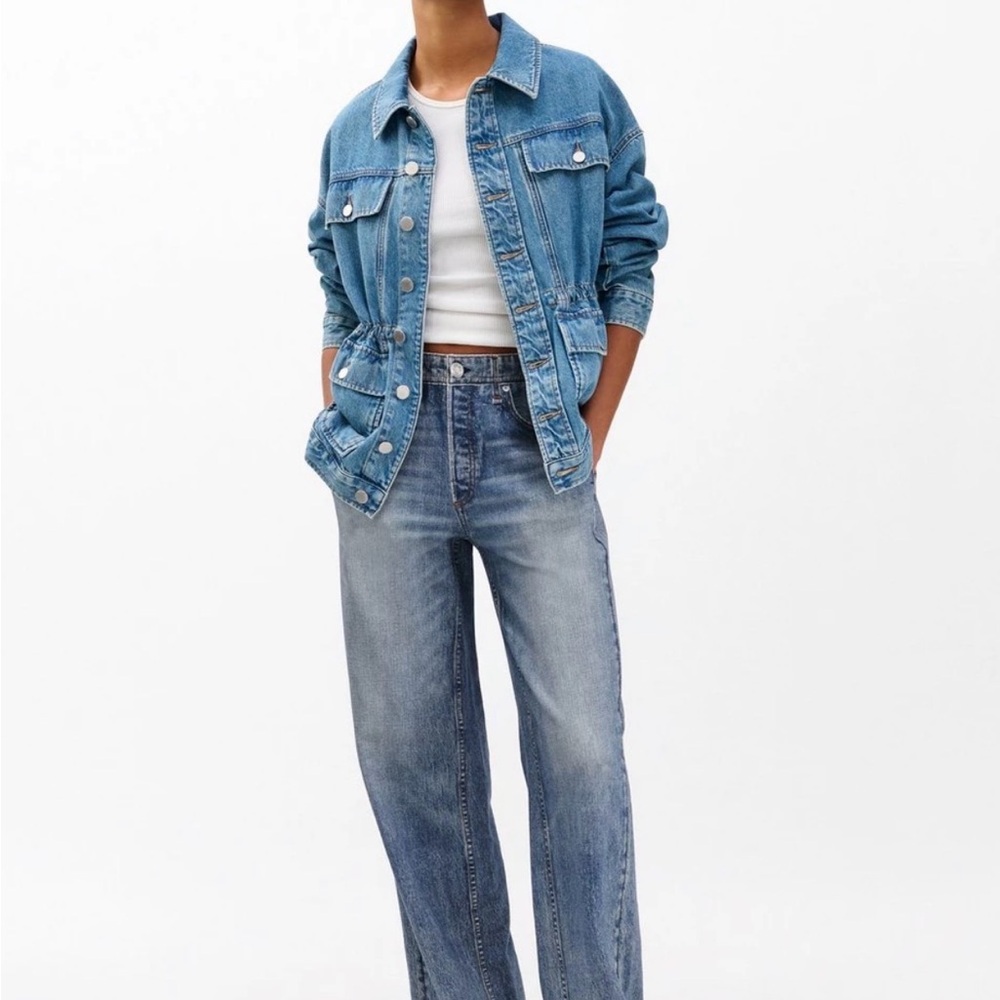 rag & bone Miramar Wide Leg Cotton Terry Sweatpant Jeans